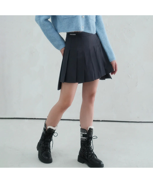 Vivacious(ビバシャス)の「Boy Unbalanced Skirt - 2COL(スカート・レディース・チャコール/ブラック・SMALL/MEDIUM)」の2枚目の写真