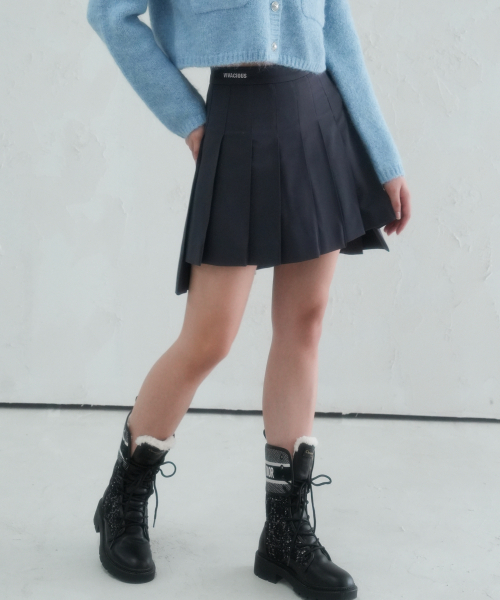 Vivacious(ビバシャス)の「Boy Unbalanced Skirt - 2COL(スカート・レディース・チャコール/ブラック・SMALL/MEDIUM)」の4枚目の写真
