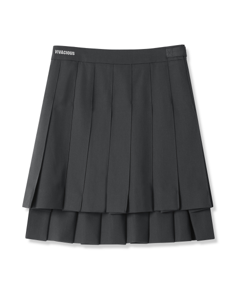 Vivacious(ビバシャス)の「Boy Unbalanced Skirt - 2COL(スカート・レディース・チャコール/ブラック・SMALL/MEDIUM)」の6枚目の写真