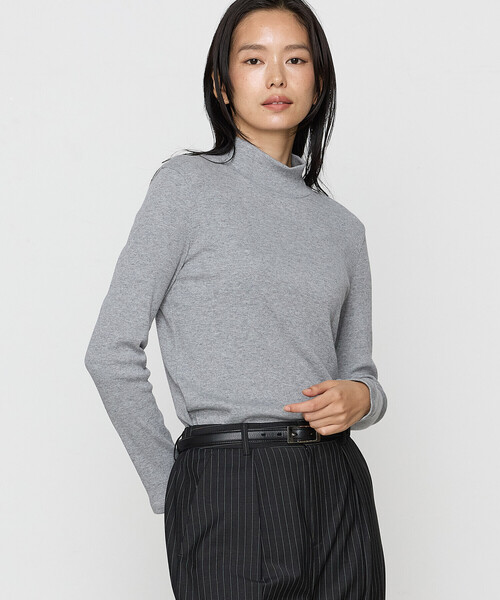 COMME CA（コムサ）の「〔 TALLサイズ 〕 コットンウールテレコ プルオーバー（Tシャツ/カットソー・レディース・サックスブルー/ブラック/トップグレー・13号/15号）」の6枚目の写真