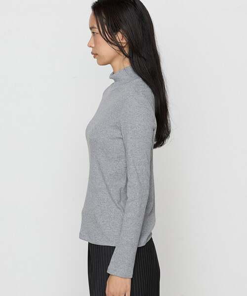 COMME CA（コムサ）の「〔 TALLサイズ 〕 コットンウールテレコ プルオーバー（Tシャツ/カットソー・レディース・サックスブルー/ブラック/トップグレー・13号/15号）」の9枚目の写真