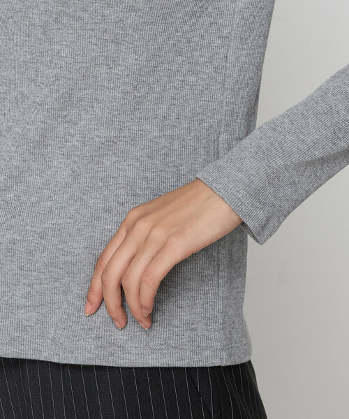 COMME CA（コムサ）の「〔 TALLサイズ 〕 コットンウールテレコ プルオーバー（Tシャツ/カットソー・レディース・サックスブルー/ブラック/トップグレー・13号/15号）」の12枚目の写真