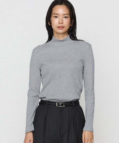 COMME CA（コムサ）の「〔 TALLサイズ 〕 コットンウールテレコ プルオーバー（Tシャツ/カットソー・レディース・サックスブルー/ブラック/トップグレー・13号/15号）」の7枚目の写真