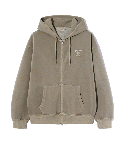 YALE(イェール)の「Yロゴピグメントフードジップアップベージュ(パーカー・レディース・その他・SMALL/MEDIUM/LARGE/X-LARGE)」の1枚目の写真