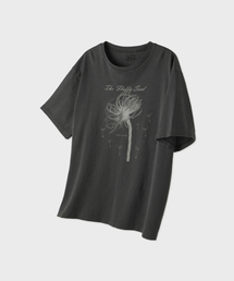 LEARVE（ルアブ）の「ダイングフラッフィーフラワーTシャツチャコール（Tシャツ/カットソー）」