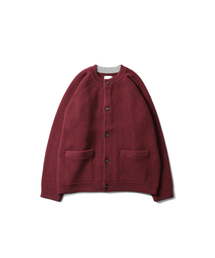 HORLISUN（ホーリーサン）の「Annette Superfine Wool Heavy Rib Knit Cardigan Melange Burgundy（カーディガン/ボレロ）」