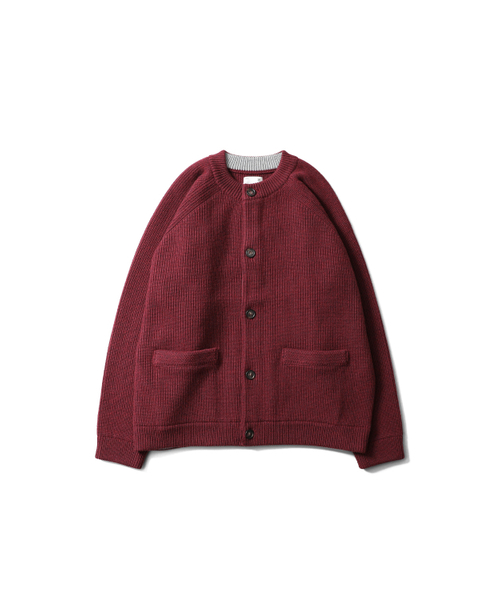 HORLISUN(ホーリーサン)の「Annette Superfine Wool Heavy Rib Knit Cardigan Melange Burgundy(カーディガン/ボレロ・レディース・その他・MEDIUM/LARGE)」の2枚目の写真