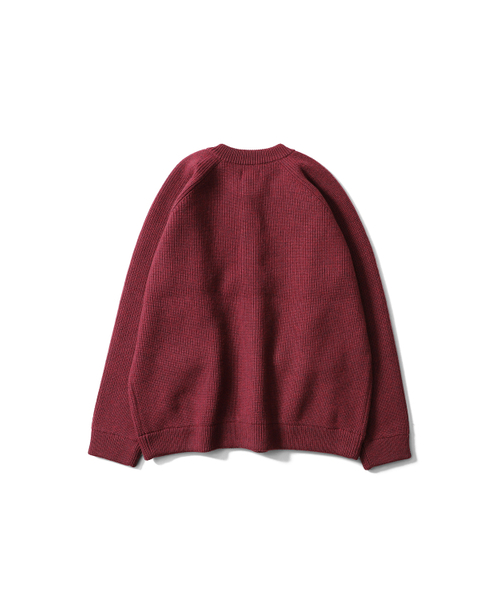HORLISUN(ホーリーサン)の「Annette Superfine Wool Heavy Rib Knit Cardigan Melange Burgundy(カーディガン/ボレロ・レディース・その他・MEDIUM/LARGE)」の3枚目の写真