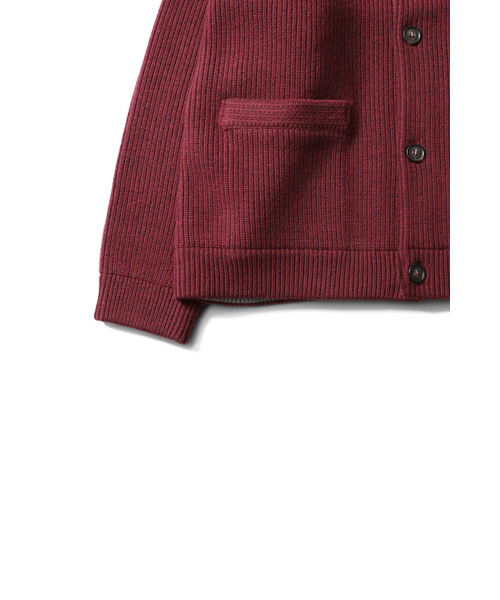 HORLISUN(ホーリーサン)の「Annette Superfine Wool Heavy Rib Knit Cardigan Melange Burgundy(カーディガン/ボレロ・レディース・その他・MEDIUM/LARGE)」の5枚目の写真