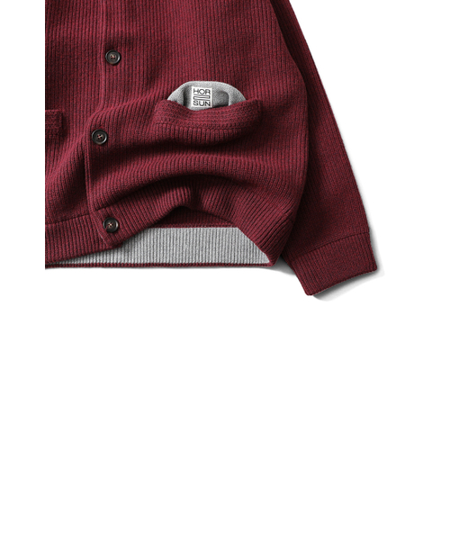 HORLISUN(ホーリーサン)の「Annette Superfine Wool Heavy Rib Knit Cardigan Melange Burgundy(カーディガン/ボレロ・レディース・その他・MEDIUM/LARGE)」の6枚目の写真