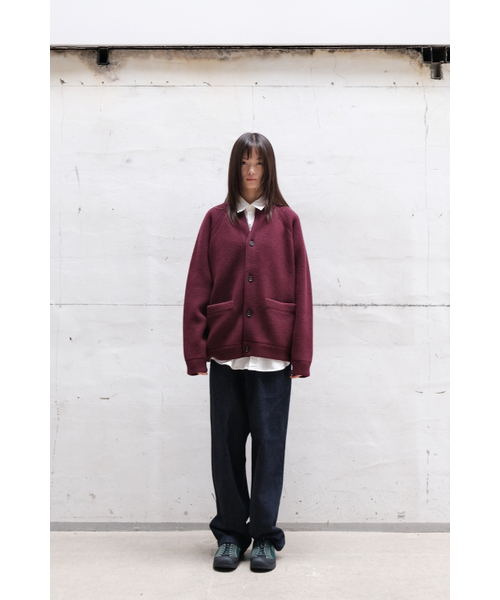 HORLISUN(ホーリーサン)の「Annette Superfine Wool Heavy Rib Knit Cardigan Melange Burgundy(カーディガン/ボレロ・レディース・その他・MEDIUM/LARGE)」の11枚目の写真