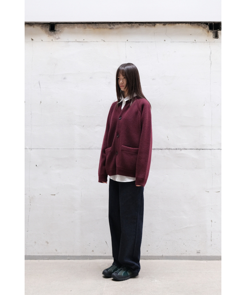 HORLISUN(ホーリーサン)の「Annette Superfine Wool Heavy Rib Knit Cardigan Melange Burgundy(カーディガン/ボレロ・レディース・その他・MEDIUM/LARGE)」の12枚目の写真