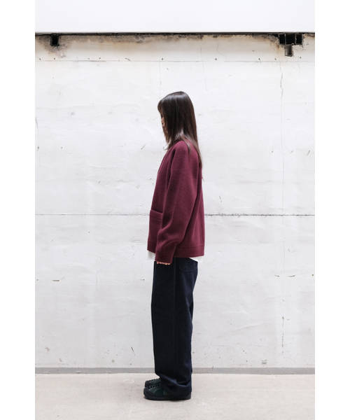 HORLISUN(ホーリーサン)の「Annette Superfine Wool Heavy Rib Knit Cardigan Melange Burgundy(カーディガン/ボレロ・レディース・その他・MEDIUM/LARGE)」の13枚目の写真