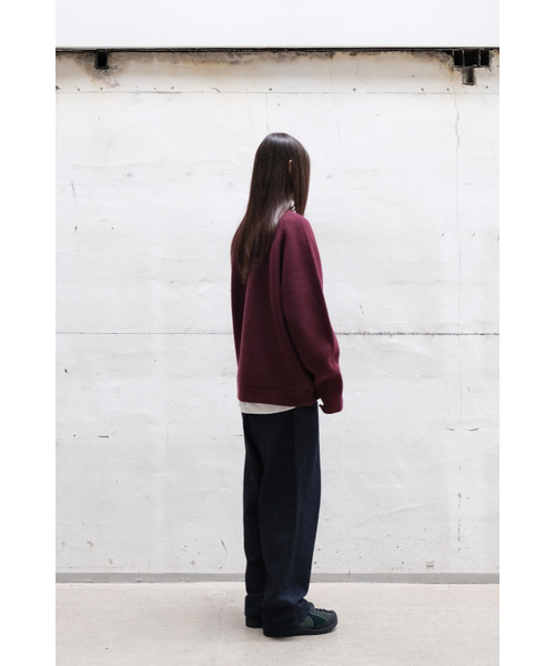 HORLISUN(ホーリーサン)の「Annette Superfine Wool Heavy Rib Knit Cardigan Melange Burgundy(カーディガン/ボレロ・レディース・その他・MEDIUM/LARGE)」の14枚目の写真