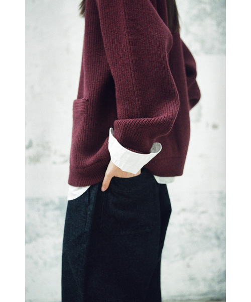 HORLISUN(ホーリーサン)の「Annette Superfine Wool Heavy Rib Knit Cardigan Melange Burgundy(カーディガン/ボレロ・レディース・その他・MEDIUM/LARGE)」の17枚目の写真