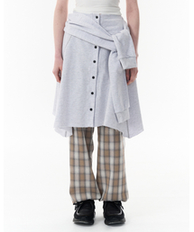 PAHISUM（パヒサム）の「コットンタイスカート_ホワイトグレー（スカート）」