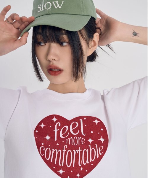 SLOW RECORD HOUSE（スローレコードハウス）の「フィルモアハートクロップ半袖Tシャツ_ホワイト（Tシャツ/カットソー・レディース・その他・OS）」の6枚目の写真