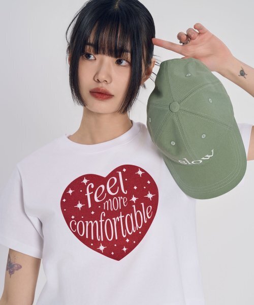SLOW RECORD HOUSE（スローレコードハウス）の「フィルモアハートクロップ半袖Tシャツ_ホワイト（Tシャツ/カットソー・レディース・その他・OS）」の7枚目の写真