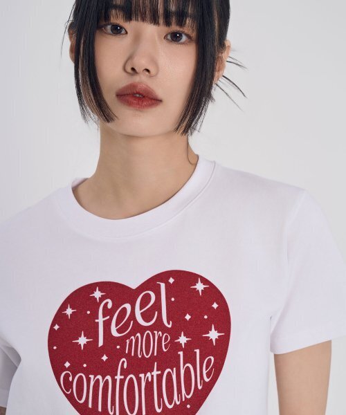 SLOW RECORD HOUSE（スローレコードハウス）の「フィルモアハートクロップ半袖Tシャツ_ホワイト（Tシャツ/カットソー・レディース・その他・OS）」の8枚目の写真