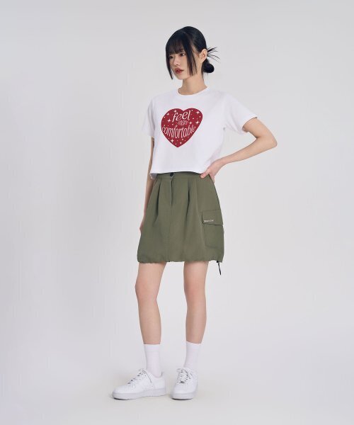 SLOW RECORD HOUSE（スローレコードハウス）の「フィルモアハートクロップ半袖Tシャツ_ホワイト（Tシャツ/カットソー・レディース・その他・OS）」の10枚目の写真