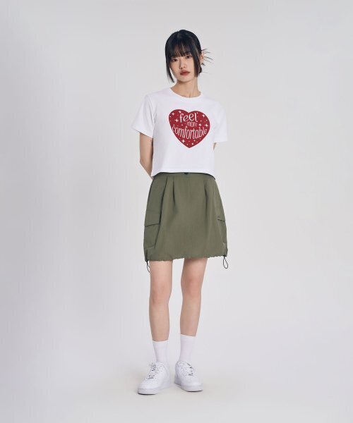 SLOW RECORD HOUSE（スローレコードハウス）の「フィルモアハートクロップ半袖Tシャツ_ホワイト（Tシャツ/カットソー・レディース・その他・OS）」の11枚目の写真