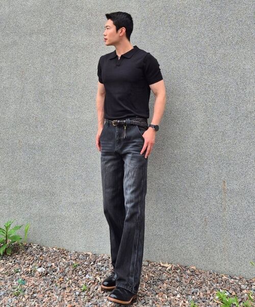 DECET（デケト）の「Dawn Semi Flared Jeans DCPT044CRBlackB（デニムパンツ・レディース・その他・26/28/30/32/34）」の2枚目の写真