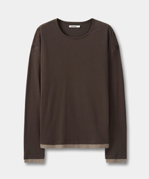 ヴィンテージレイヤードロングスリーブ (BROWN)