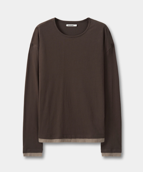 EXCONTAINER(エックスコンテナ)の「ヴィンテージレイヤードロングスリーブ (BROWN)(Tシャツ/カットソー・メンズ・その他・MEDIUM/LARGE/X-LARGE)」の1枚目の写真