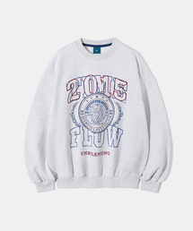 Diamond Layla（ダイアモンドレイラ）の「Time Flow Overlap Sweatshirt T81 - White Melange（スウェット）」