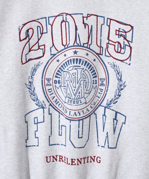 Diamond Layla（ダイアモンドレイラ）の「Time Flow Overlap Sweatshirt T81 - White Melange（スウェット・レディース・その他・LARGE/MEDIUM/X-LARGE）」の6枚目の写真