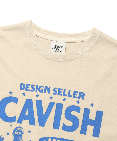 Cavish（カビシ）の「PIGMENT CITY BLUES SS TEE IVORY(CV2EMUT513A)（Tシャツ/カットソー・レディース・アイボリー・SMALL/MEDIUM/LARGE/X-LARGE）」の3枚目の写真