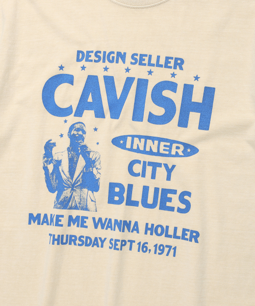 Cavish（カビシ）の「PIGMENT CITY BLUES SS TEE IVORY(CV2EMUT513A)（Tシャツ/カットソー・レディース・アイボリー・SMALL/MEDIUM/LARGE/X-LARGE）」の4枚目の写真