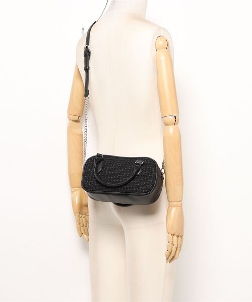 archives（アルシーヴ）の「’キルトスクエアバッグ’（ショルダーバッグ・レディース・ブラック×ホワイト/ブラック/ワイン・FREE）」の7枚目の写真