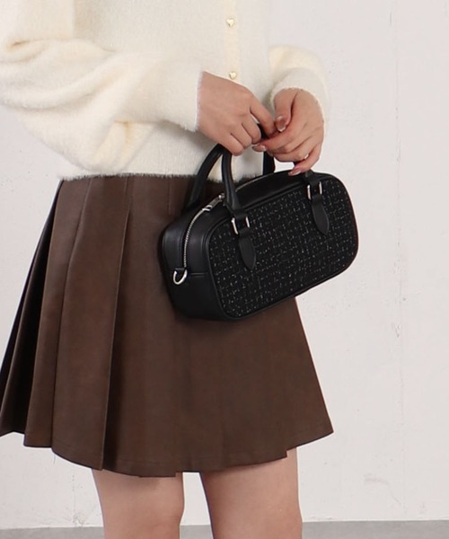 archives（アルシーヴ）の「’キルトスクエアバッグ’（ショルダーバッグ・レディース・ブラック×ホワイト/ブラック/ワイン・FREE）」の12枚目の写真