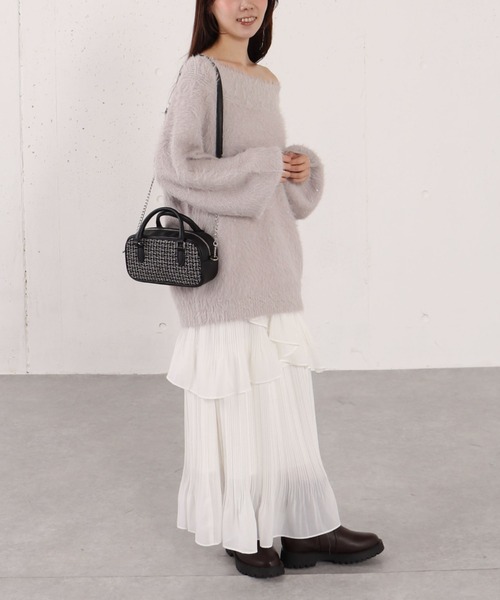 archives（アルシーヴ）の「’キルトスクエアバッグ’（ショルダーバッグ・レディース・ブラック×ホワイト/ブラック/ワイン・FREE）」の16枚目の写真