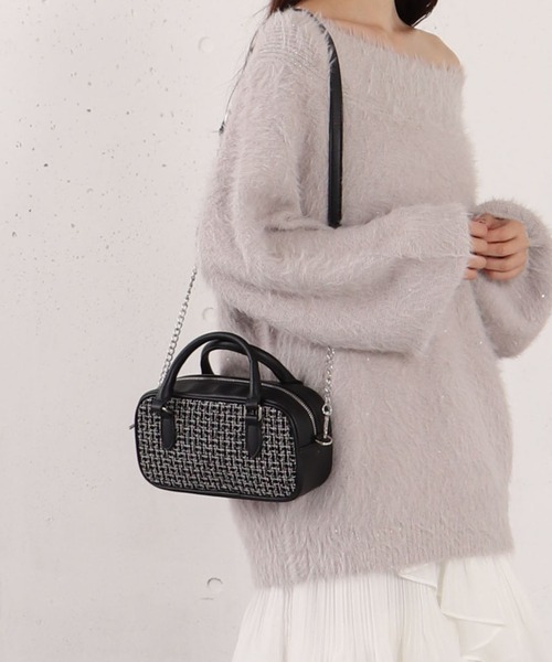 archives（アルシーヴ）の「’キルトスクエアバッグ’（ショルダーバッグ・レディース・ブラック×ホワイト/ブラック/ワイン・FREE）」の15枚目の写真