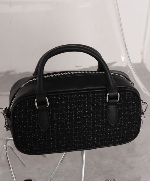 archives（アルシーヴ）の「’キルトスクエアバッグ’（ショルダーバッグ・レディース・ブラック×ホワイト/ブラック/ワイン・FREE）」の11枚目の写真