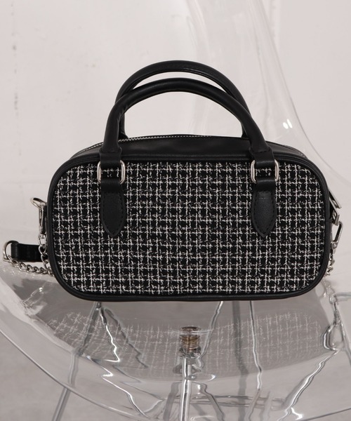 archives（アルシーヴ）の「’キルトスクエアバッグ’（ショルダーバッグ・レディース・ブラック×ホワイト/ブラック/ワイン・FREE）」の14枚目の写真