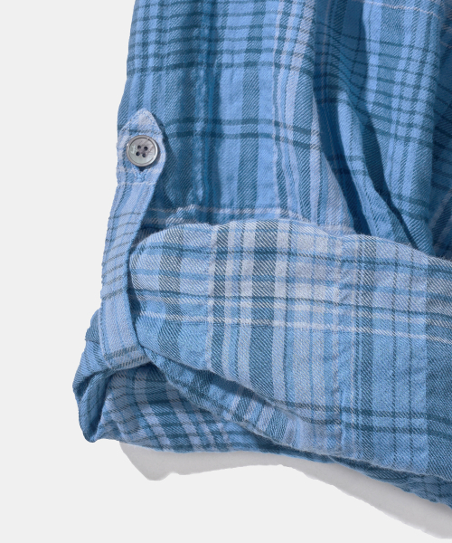 Diamond Layla(ダイアモンドレイラ)の「UV Crinkle Washed Deep Blue Check Shirt S172(シャツ/ブラウス・レディース・その他・SMALL/MEDIUM/LARGE/X-LARGE)」の9枚目の写真