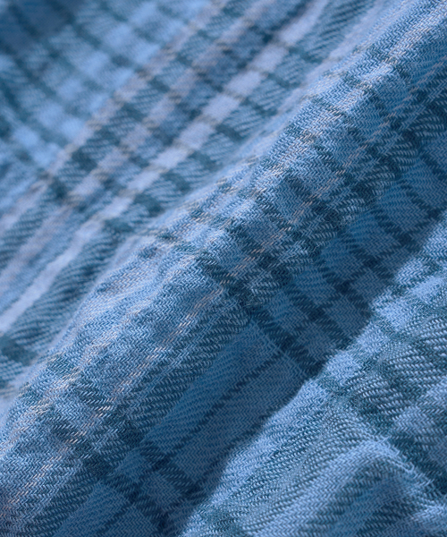 Diamond Layla(ダイアモンドレイラ)の「UV Crinkle Washed Deep Blue Check Shirt S172(シャツ/ブラウス・レディース・その他・SMALL/MEDIUM/LARGE/X-LARGE)」の11枚目の写真