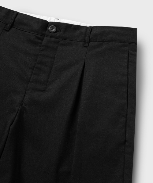 NONBLANK（ノンブランク）の「ワイドフィットリネンハーフパンツ_BLACK（その他パンツ・メンズ・その他・MEDIUM/SMALL/LARGE/X-LARGE）」の4枚目の写真