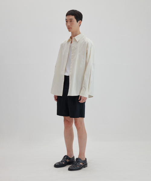 NONBLANK（ノンブランク）の「ワイドフィットリネンハーフパンツ_BLACK（その他パンツ・メンズ・その他・MEDIUM/SMALL/LARGE/X-LARGE）」の11枚目の写真