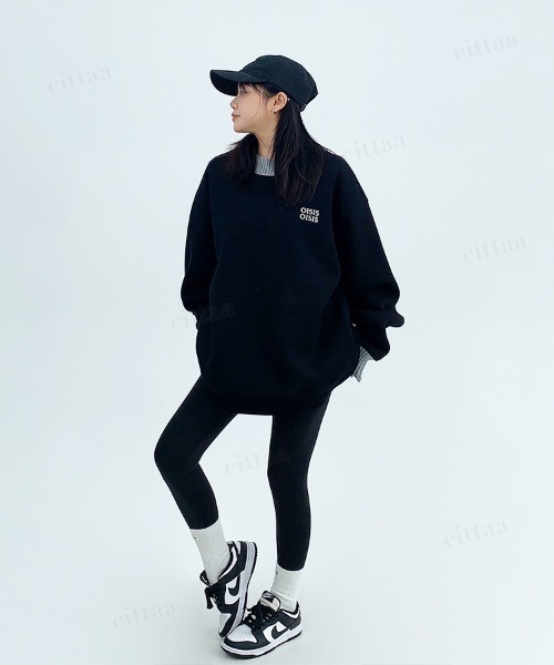 Dalfwin(ダールフィン)の「韓国ファッション OISIS刺繍ロゴ配色リブスウェット(スウェット・レディース・ブラック/グレー・FREE)」の20枚目の写真