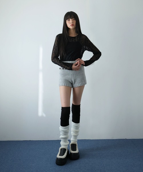 Ulysses(ユリシス)の「星柄シアーカットソー(Tシャツ/カットソー・レディース・ブラック/ホワイト・F)」の7枚目の写真