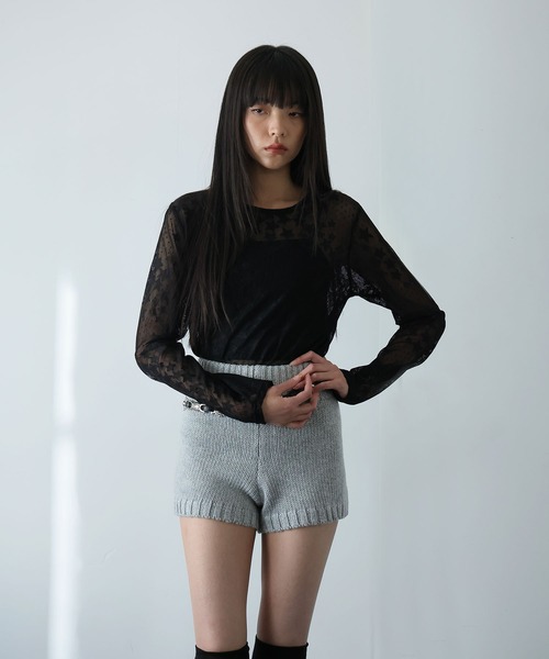 Ulysses(ユリシス)の「星柄シアーカットソー(Tシャツ/カットソー・レディース・ブラック/ホワイト・F)」の10枚目の写真
