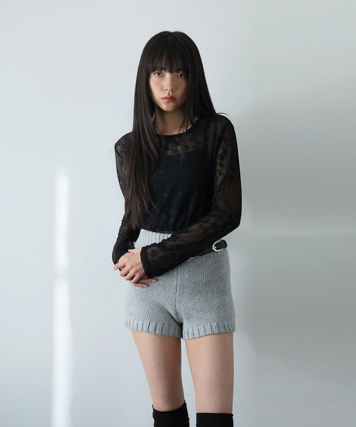 Ulysses(ユリシス)の「星柄シアーカットソー(Tシャツ/カットソー・レディース・ブラック/ホワイト・F)」の11枚目の写真