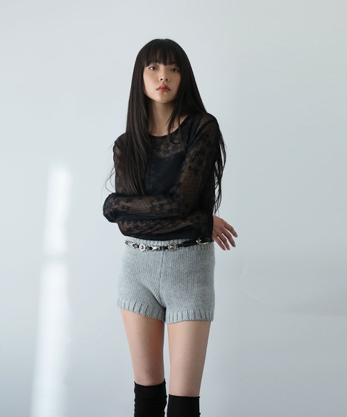 Ulysses(ユリシス)の「星柄シアーカットソー(Tシャツ/カットソー・レディース・ブラック/ホワイト・F)」の16枚目の写真