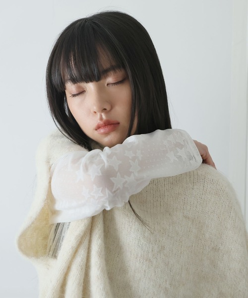 Ulysses(ユリシス)の「星柄シアーカットソー(Tシャツ/カットソー・レディース・ブラック/ホワイト・F)」の21枚目の写真