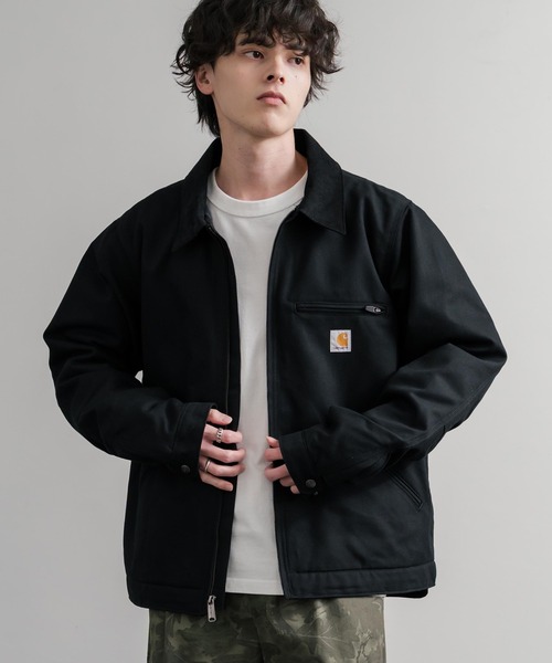 Carhartt（カーハート）の「Carhartt カーハート DUCK DETROIT JACKET  BLANKET LINED オーバーサイズ襟コーデュロイデトロイトジャケット（カバーオール・メンズ・ブラック/ブラウン・L/XL/M）」の5枚目の写真
