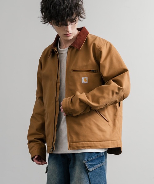 Carhartt（カーハート）の「Carhartt カーハート DUCK DETROIT JACKET  BLANKET LINED オーバーサイズ襟コーデュロイデトロイトジャケット（カバーオール・メンズ・ブラック/ブラウン・L/XL/M）」の9枚目の写真